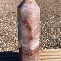 Natural fire quartz crystal tower