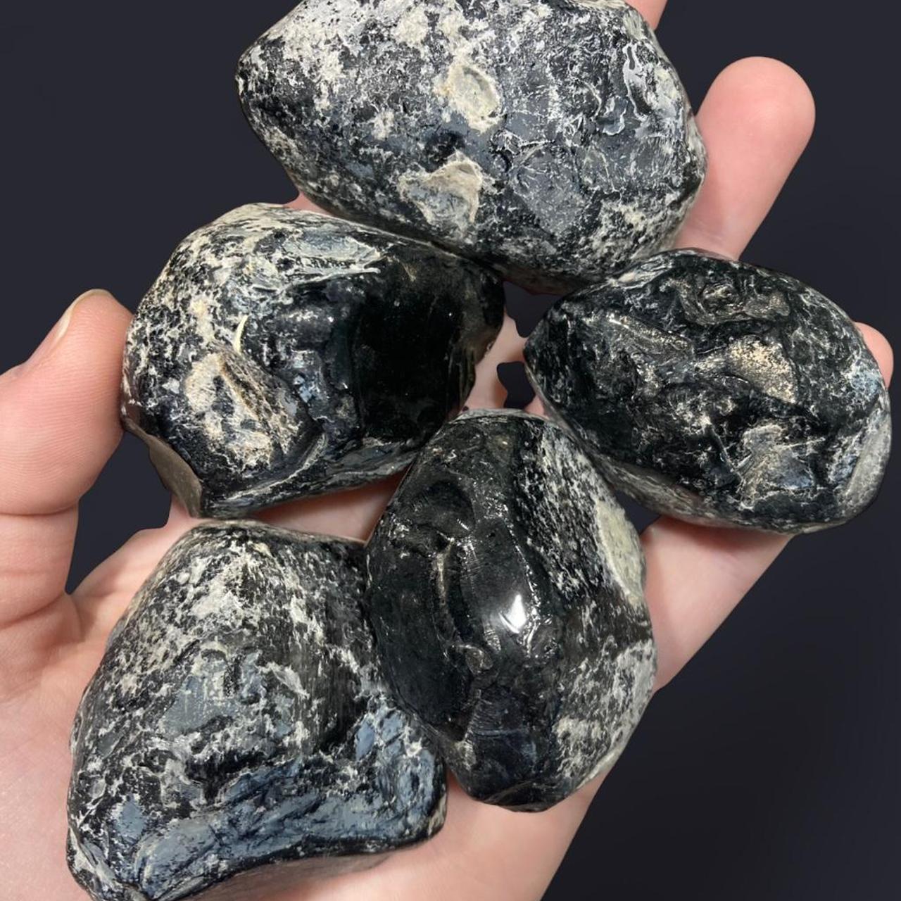 5 piece lot of large raw Apache tears from Arizona.